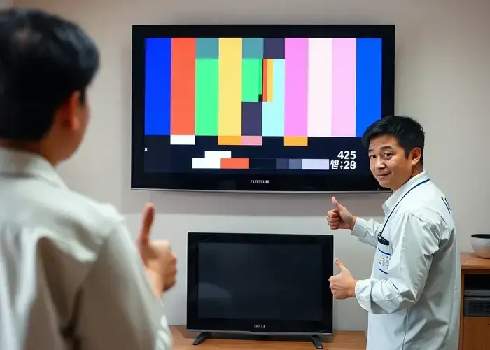 修理完了後のテレビ